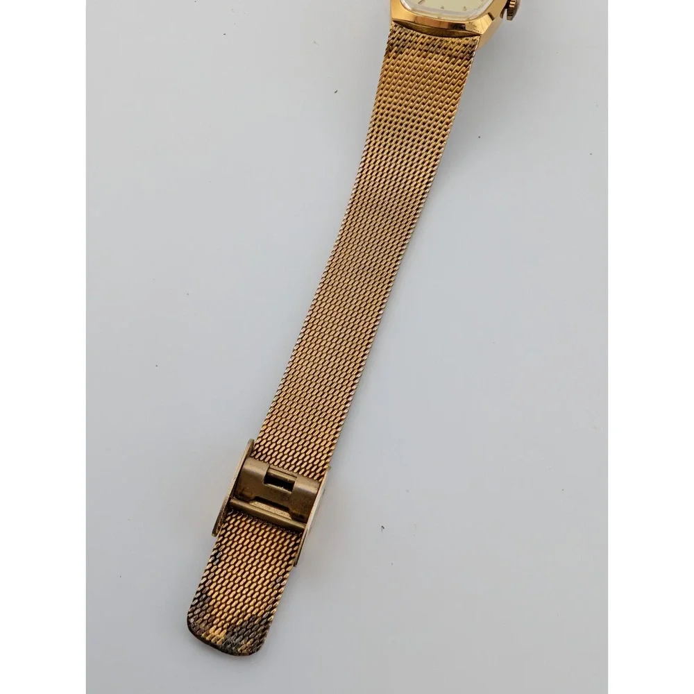 Vintage Timex Mechanical Watch Women 19mm‎ Case Mesh Metal Band- Working